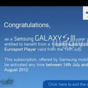 Galaxy S IIIユーザ限定でEuroSportsのロンドン五輪ライブ映像が無料で視聴できる