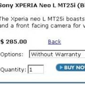 1shopmobile.comでXperia neo L MT25iの販売が開始