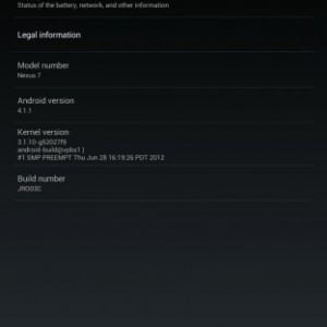 Nexus 7にもAndroid 4.1.1(JRO03C)のアップデートが配信中