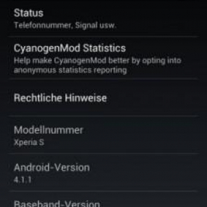 Xperia S向けCyanogenMod 10のスクリーンショット