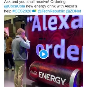 CES 2020にAlexaと連動したコカ･コーラ　エナジーの自販機「Alexa Coca-Cola Energy Wall」が登場