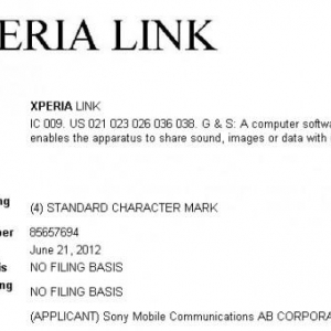 Sony Mobile、米国特許商標庁に「Xperia Link」を商標出願