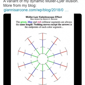 思わず見続けてしまうミュラー・リヤー錯視は目も頭も痛くなる