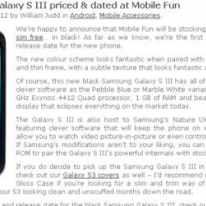 Galaxy S IIIの新色“ブラック”は実在、英国の通販ショップがリリースを発表