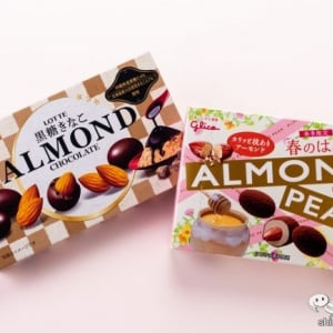 【食べ比べ】『アーモンドチョコレート＜黒糖きなこ＞/春のはなやぎアーモンドピーク＜はちみつ仕立て＞』はどんな香ばしカリッ？