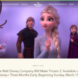 Disney＋で「Frozen2」が3か月の前倒し配信！ ディズニーデラックスでは 『アナと雪の女王2』を＜感謝の気持ちをお届けする特別価格＞で4月に【ノーレリゴーノーライフ】