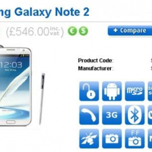 Galaxy Note II、英Cloveには10月中旬に入荷、価格は£455（約56,000円）～