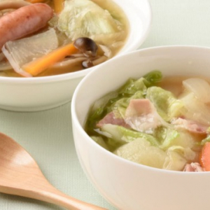 ［野菜の朝食スープ簡単レシピ］キャベツやタマネギを使った2選