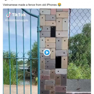 門の柱と外壁用の建築資材をiPhoneで代用しちゃったベトナム人 費用は100万円以上です