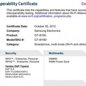 Samsung未発表のGalaxyスマートフォン「GT-I8190」がWi-Fi Allianceの認証を取得