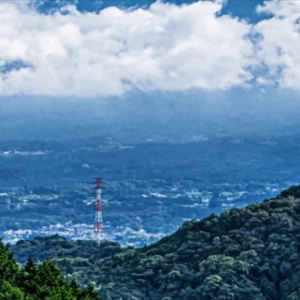 珍しい光景に目が釘付け！ミルフィーユのような雲がかかった富士山が幻想的