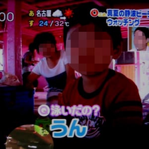 TVのインタビューを受ける幼児がマジコンでDSプレイ！