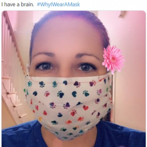 私がマスクをする理由「#WhyIWearAMask」「他人が死亡した原因になりたくないので」「科学の力を信じているから」