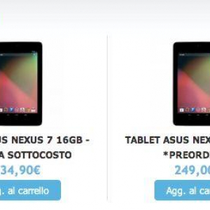 Nexus 7 32GBモデル、イタリアでは11月中旬発売予定