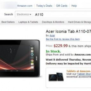 Android 4.1（Jelly Bean）・Tegra 3搭載の7インチタブレット「Acer ICONIA Tab A110」が米国で発売開始