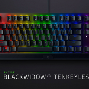 Razerから人気モデルの後継機コンパクトゲーミングキーボード「RAZER BLACKWIDOW V3 TENKEYLESS」が8月31日に発売！