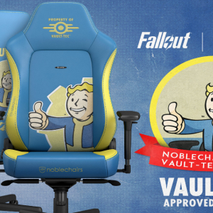 noblechairsから大人気ゲーム「Fallout」シリーズとコラボしたゲーミングチェア「HERO Fallout Vault-Tec Edition」が発売！