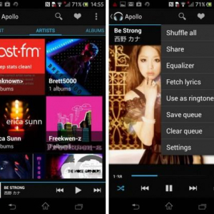 CyanogenMod標準ミュージックプレイヤー「Apollo」のGoogle Playストア版がアップデート、アプリUIが刷新、様々な新機能が追加