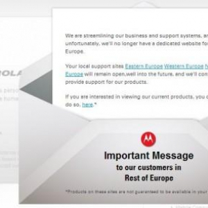 Motorolaが海外の複数地域でWEBサイトを閉鎖