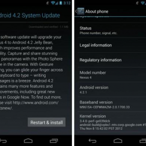 Nexus 4にAndroid 4.2.1(JOP40D)へのアップデートが配信中