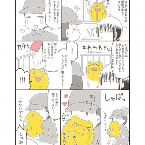 どっちも可愛い(笑) 人が大好きなポメラニアンVS宅配便のお兄さんを描いた漫画が話題に！