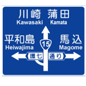 意外と知らない事実！道路の案内標識は、左に書いてある地名の方が遠方だった