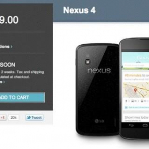 Googleが米国、カナダ、ドイツのGoogle PlayストアでNexus 4の販売を再開