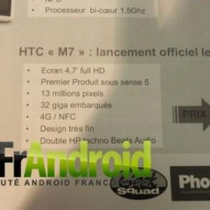 HTC M7、フランスでは3月8日に発売、価格は€649、Phone Houseの内部資料が流出