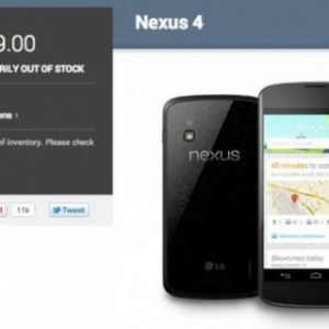 米国のGoogle PlayストアでNexus 4 8GBモデルが欠品に。Nexus 4の販売数が100万台に達したとの推測も伝えられる