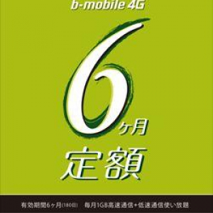 日本通信、3G/LTE対応のデータ通信用プリペイドSIM「b-mobile 4G 6か月定額」を2月下旬に発売