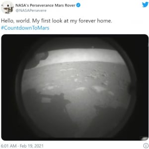 NASAの火星探査車「パーサヴィアランス（Perseverance）」が撮影した火星着陸直後の画像