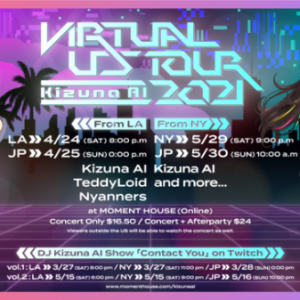 バーチャルアーティスト「Kizuna AI」、自身初の「Virtual US Tour」開催！