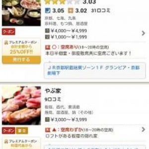 食べログ、当日18時～20時の間に入店可能なお店が探せる「レストランの当日空席検索」を提供開始