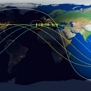 【話題】地球衝突予定の中国ロケット位置がリアルタイムにわかる生配信動画に注目集まる / 日本への落下は