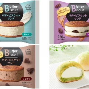 今週新発売のコンビニスイーツをおさらい！バタービスケットサンドやほぼシュー抹茶など♪