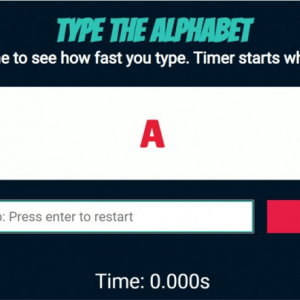「何回やっても10秒切れない」「3.292秒が世界記録？」 アルファベットを早くタイプするだけのゲーム「Type the Alphabet」