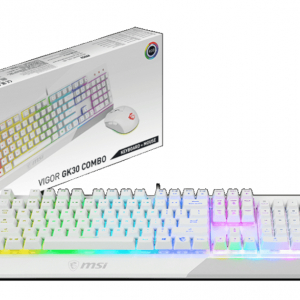 MSIからキーボードとマウスがセットになったエントリークラスのゲーミングデバイスセット「VIGOR GK30 COMBO WHITE JP」が発売！