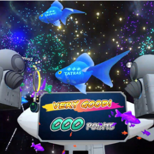 宇宙空間で巨大金魚をすくうマルチプレイゲーム「VR巨大金魚すくい」