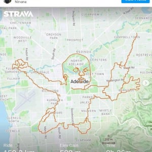GPSトラッカーと自転車で地図上にニルヴァーナのアルバムジャケットを再現 「もはや立派な芸術作品だ」「あなたは天才」