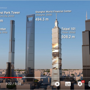 世界中の高層ビルの高さを比較した動画 1位は高さ1万メートルの東京バベルタワー