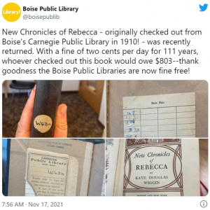 110年ぶりに図書館に返却された本が話題に