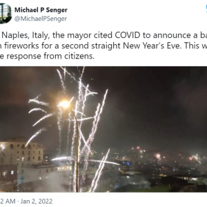 市長の花火禁止令などガン無視するナポリ市民 「ローマ教皇が花火禁止と言ってもナポリ市民は言う事聞かないよ」「犬飼ってる人はめちゃ怒っただろうな」