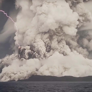 【衝撃】トンガ火山噴火の瞬間が動画で公開される / 雷撃と強大なエネルギー放出「人類は何もできない」