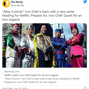 Netflixが『料理の鉄人』のフォーマットをベースにした新シリーズ「Iron Chef: Quest for an Iron Legend」を発表