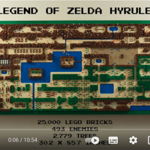 2万5000個のレゴブロックで再現した『ゼルダの伝説』のマップ 「博物館に展示されるべき作品」「レゴの伝説」