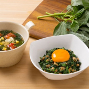 モロヘイヤの栄養価と、簡単モロヘイヤスープ＆納豆和えの作り方