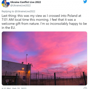 20時間以上歩き続けてウクライナからポーランドに避難したアメリカ人が話題 「1日も早くこの悪夢が終わって欲しい」「これが現実だとはいまだに信じられない」