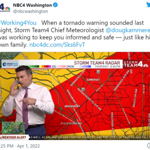 テレビの生放送中に天気予報士がとった意外な行動が話題 「天気予報士である前に父親だから」「仕事より家族という当たり前」