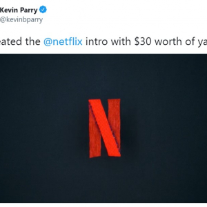 Netflixのイントロを毛糸で再現してしまった人 「Netflixに買い取ってもらえばいいよ」「オリジナルよりいい感じ」