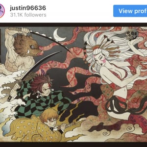 アニメや漫画のキャラクターを浮世絵風に描く台湾のアーティスト 「カッコ良すぎる」「こういうタトゥーを入れてみたい」